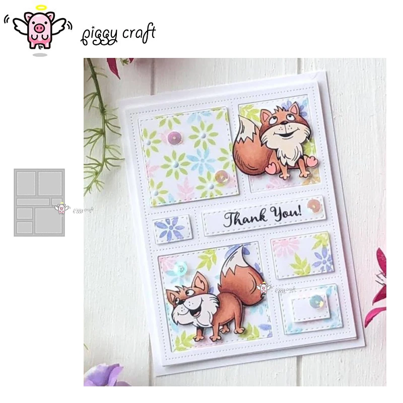 

Piggy Craft metal cutting dies cut die mold Irregular photo frame Scrapbook paper craft knife mould blade punch stencils dies