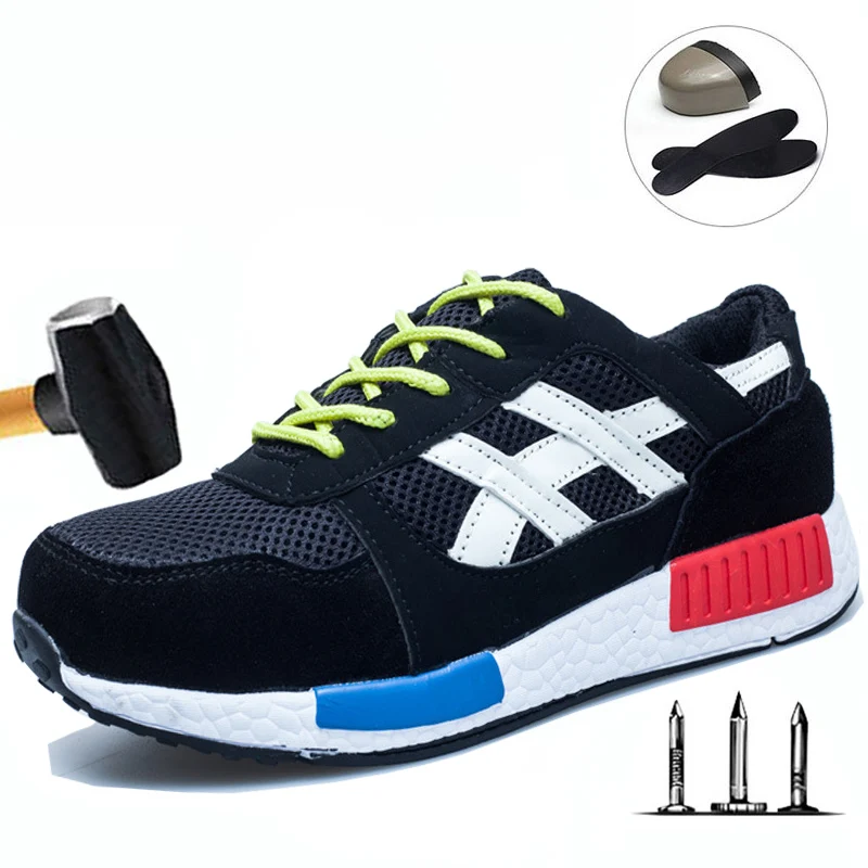 Дышащая Рабочая обувь для мужчин износостойкая легкая с защитой от проколов