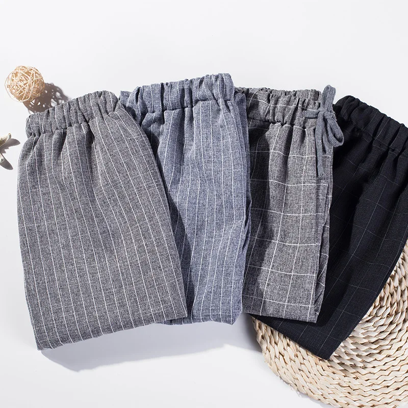 Брюки султанки женские хлопково льняные повседневные Модные базовые штаны в