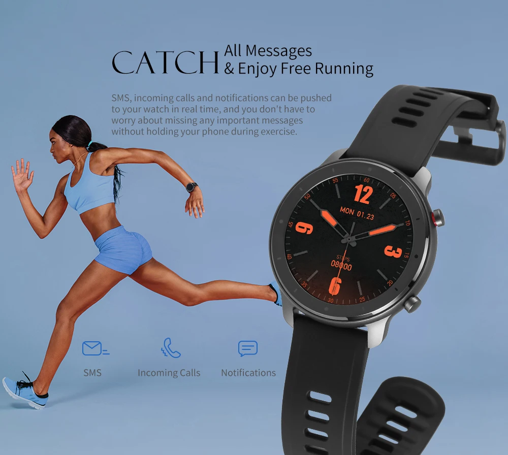 Глобальная версия Amazfit GTR Lite 47 мм Смарт-часы водонепроницаемые умные часы AMOLED