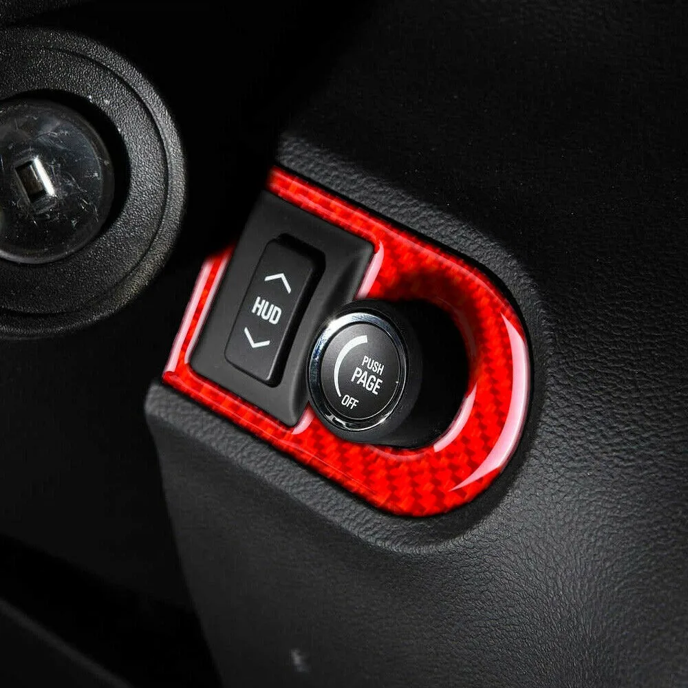 

Red Car HUD Panel Cover Sticker Interior Carbon Fiber For Camaro 2010-2015 Car Accessories 1 Carbon Fiber Car Sticker