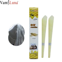 20pcs vamsluna ear candles ear wax clean removal natural beeswax propolis indiana therapy fragrance candling cone with propolis