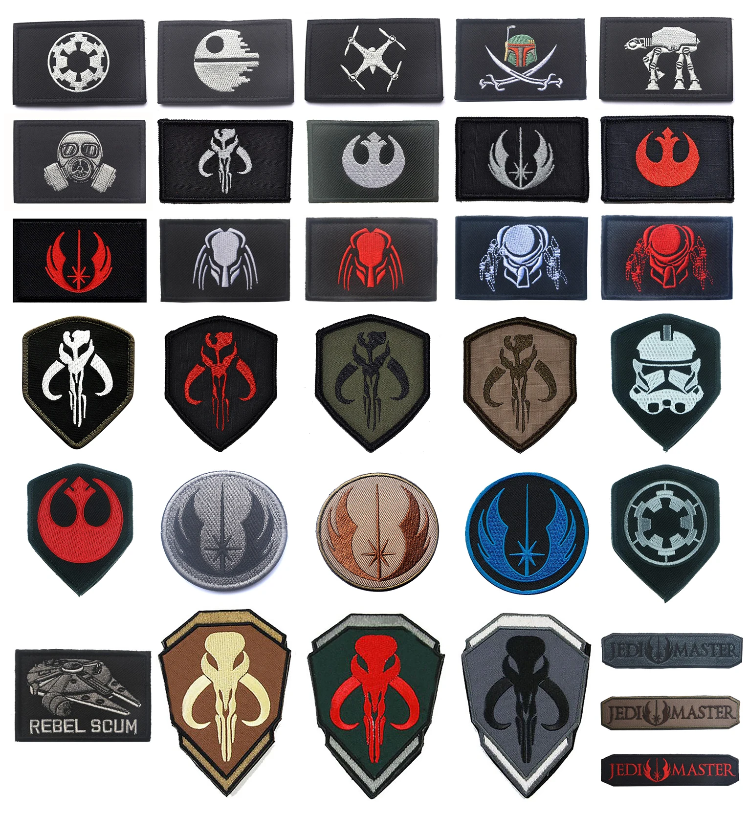 Военный боевой патч из Звездных Войн мишень Rebel Scum Bantha Shield Jedi заказ Хищник крюк и