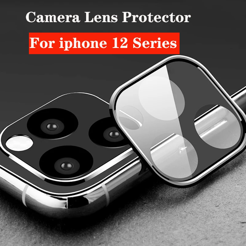 

Camera Protector Case For iPhone 13 Pro Max 12 Mini 11 Metal Ring + Tempered Glass Screen Protector HD Lens Protective