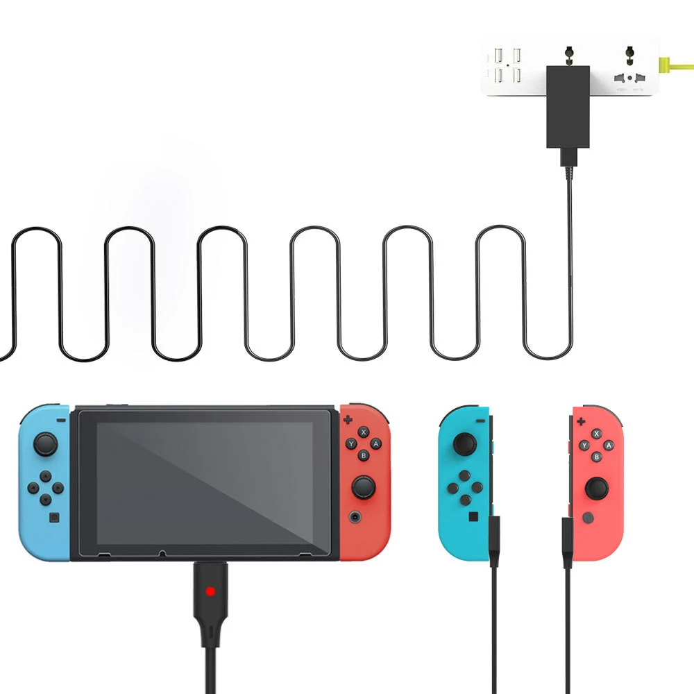 

Контроллер Nintendo Switch NS Joy-con, 3 в 1, кабель для быстрой зарядки Type-C, 1,8 м, шнур для зарядного устройства для консоли Nintendo Switch Mobile