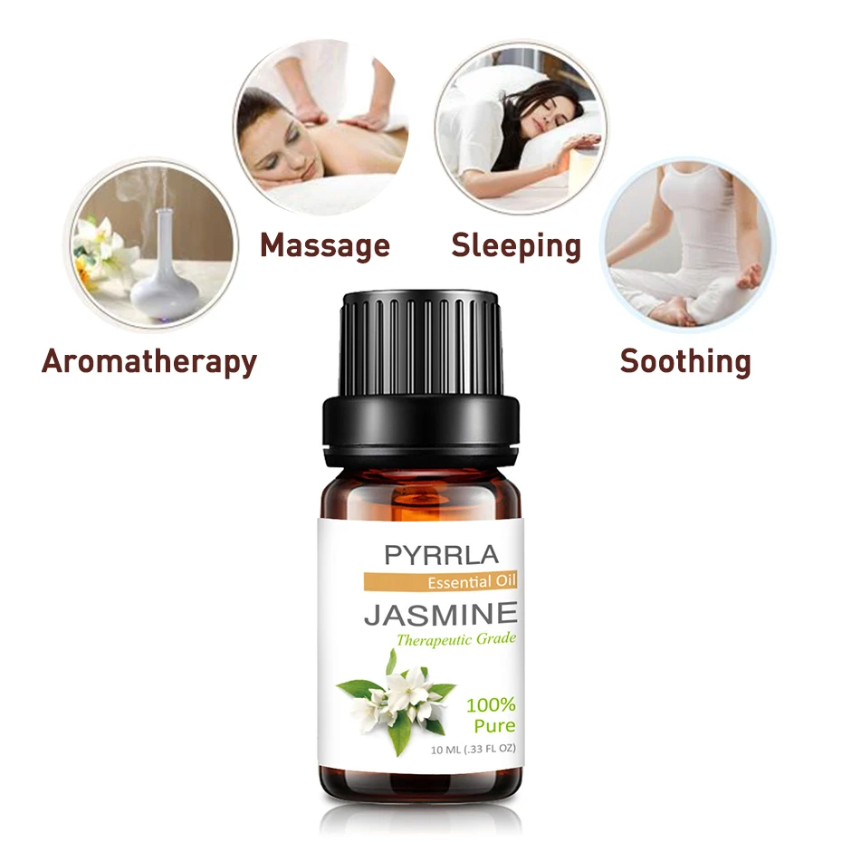 Pyrrla 10 мл Jasmine чистые эфирные масла для массажный увлажнитель ароматерапия