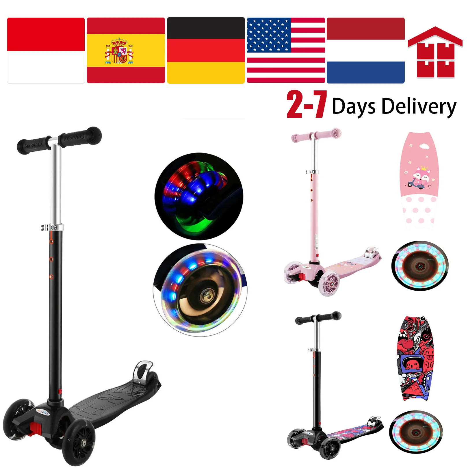 

New Aluminum Alloy Scooter T Style Handle Bar Best Gifts for Children Kids Boys Girls 13.3 x 56cm/5.2 x 22inch
