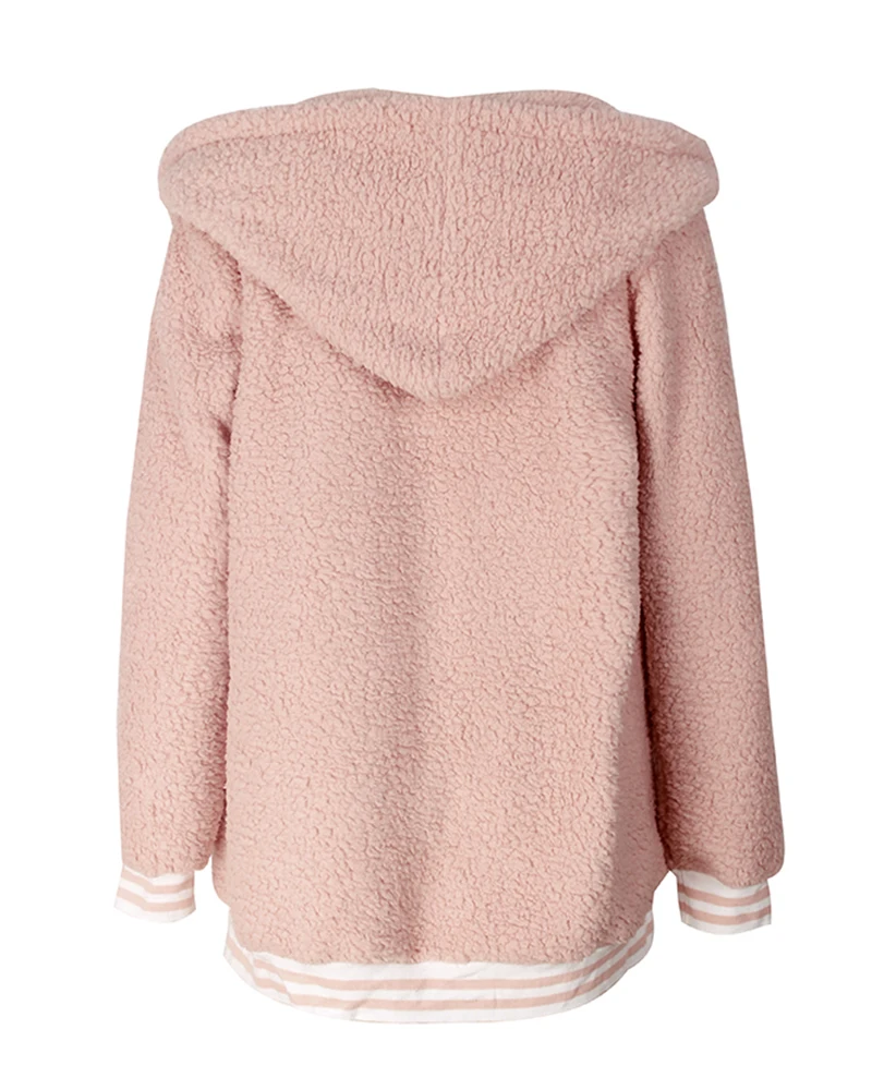 

Faux Lambswool Thick Female Over coat Khaki Coat Cotton Winter Warm Hairly Jacket Women Autumn Pink Outerwear Plus size Teddy