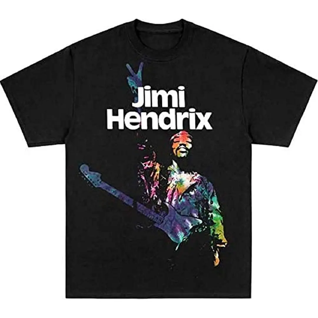 

Jimi Hendrix Peace Guitar Psychedelic Classic Rock Music Band, футболка HEN1012