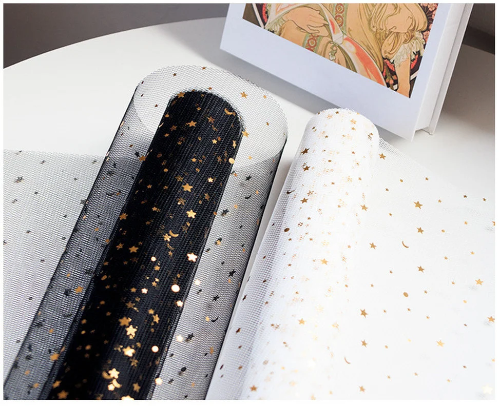 1 ярд * 50 см упаковка Золотая марлевая украшение для альбома самостоятельной