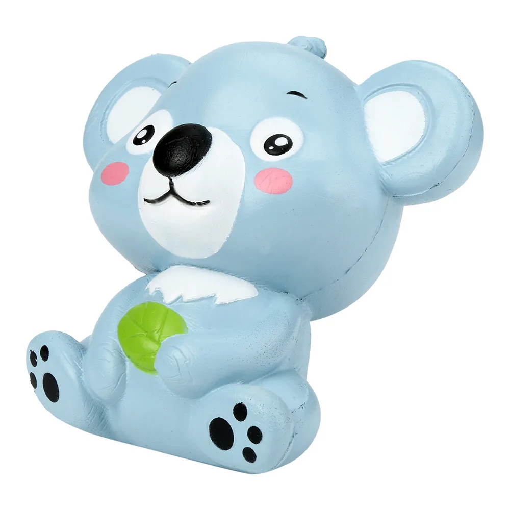 Figura de Koala perfumada a presi&oacute;n para ni&ntilde;o, juguete de alivio de presi&oacute;n, correa de elevaci&oacute;n lenta para chico juguete para regalo, azul, 12cm-4