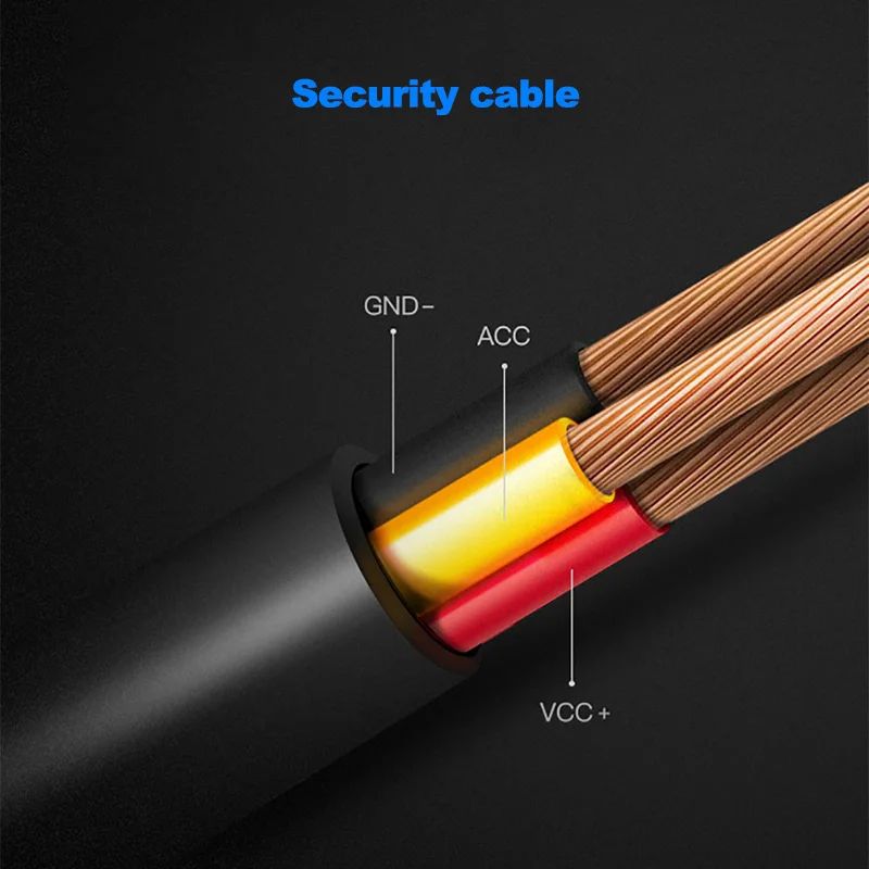 OBDPEAK 3 м Mini USB DC 12/30 в 5 В 3A автомобильное зарядное устройство жесткий провод набор