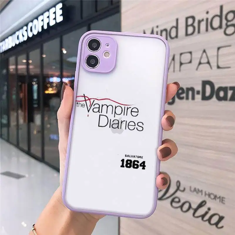 

The vampire diaries Phone Cases matte transparent For iphone 7 8 11 12 plus mini x xs xr pro max cover