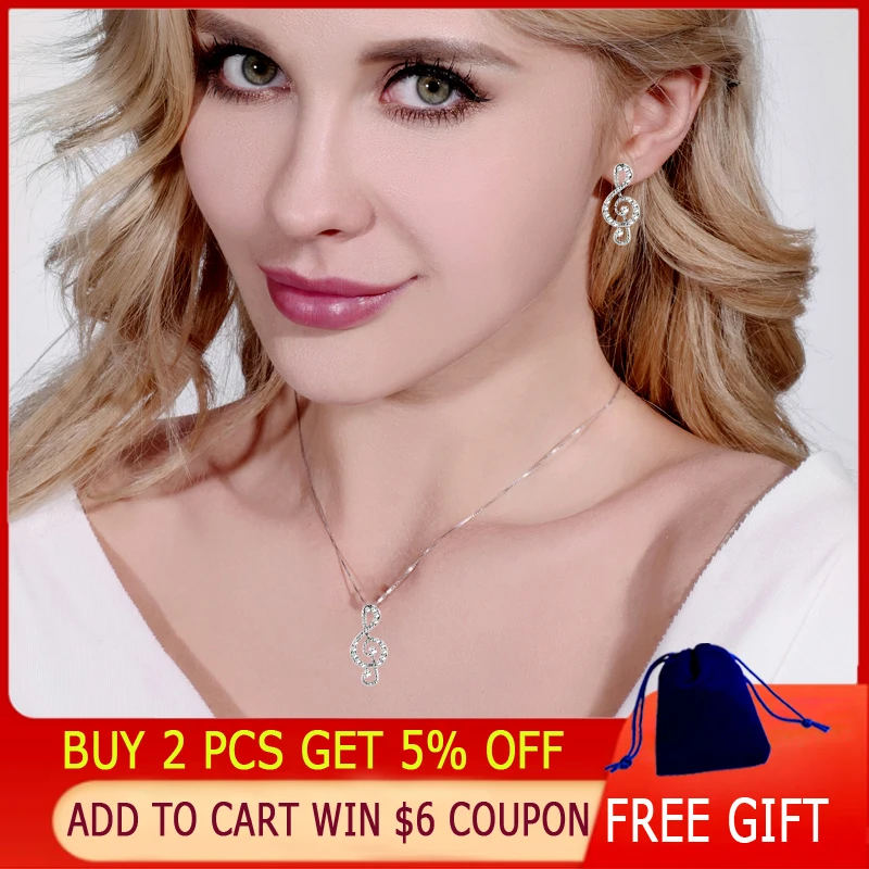 SINLEERY прекрасная музыкальная нота в форме цветка звезды Ангел корона ожерелье с