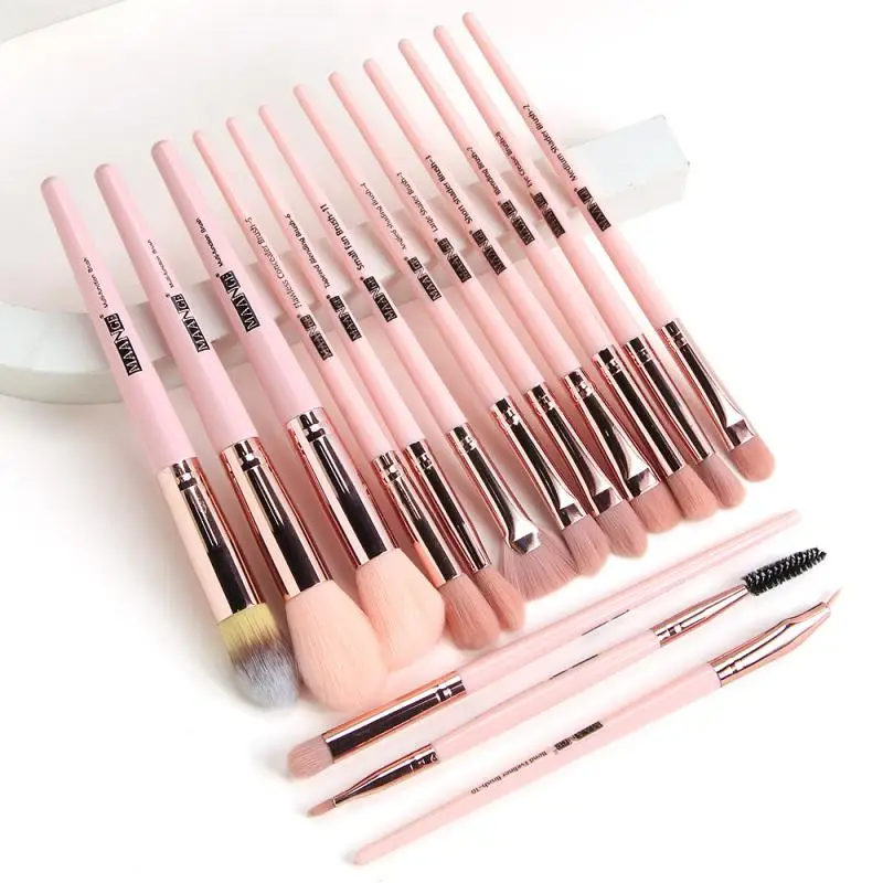 

New 15 Pcs Makeup Brushes Tool Set Powder Eyebrow Eye Shadow Lip brush Foundation Blush Blending Cosmetic Make Up Brush Kit