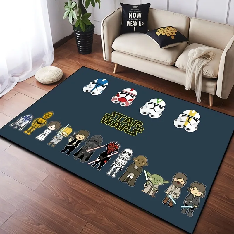 

80x160cm Disney Star Wars Baby Play Mat Rug for Living Room Bedroom Anti-Slip Living Room Rugs for Boys Bedroom