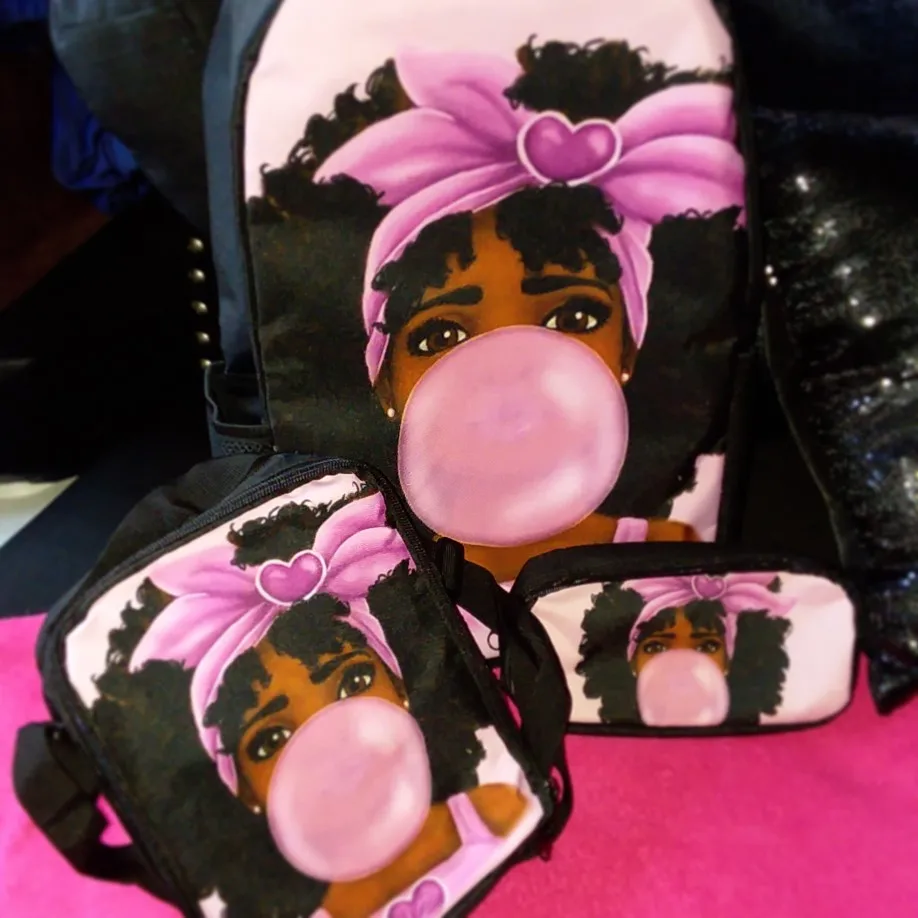 Школьные ранцы THIKIN для девочек 3 шт./компл. рюкзаки с принтом в африканском стиле