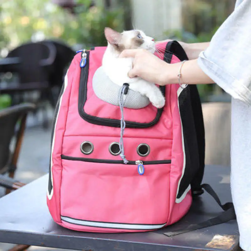 

Pet Carriers Bags Breathable Backpack Portable Outdoor Travel Multi-Function Large Capacitycarrying for Cats Dogs Supplies
