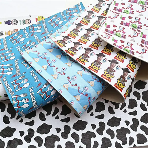 20*33 см А4 мультфильм печать синтетическая кожа ткань для DIY аксессуары BHY667