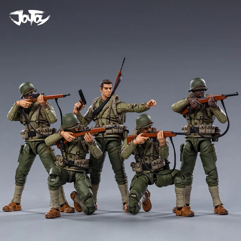 Экшн фигурка JOYTOY 1/18 10 5 см солдат USMC Второй мировой войны (5 шт./компл.)