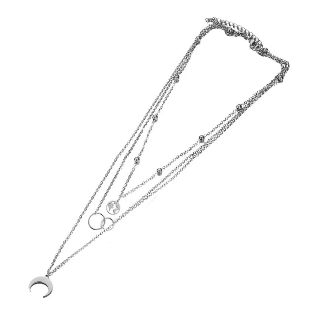 Винтажный многослойный чокер MinaMaMa из нержавеющей стали ожерелья для женщин