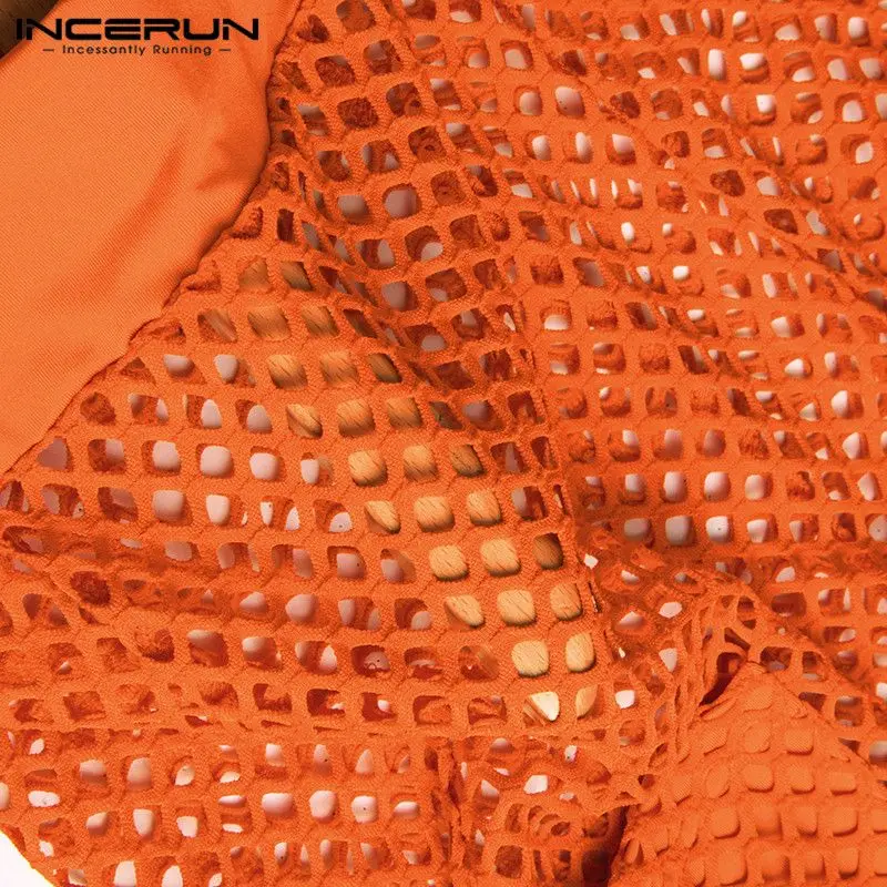 

Fashion Men Mesh Shorts See Through Casual Solid Color Pockets Party Nightclub Shorts Streetwear Sexy Men Bottoms S-5XL INCERUN