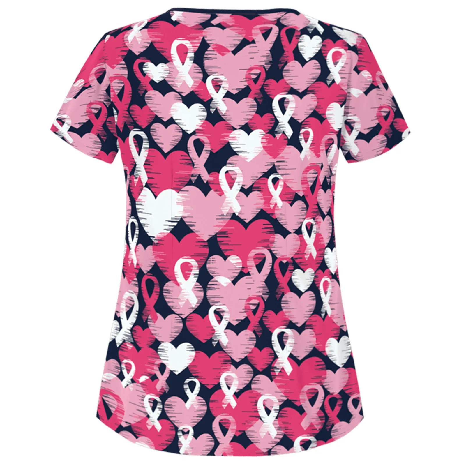 Женские модные с V-образным вырезом и короткими рукавами Топы рабочая Одежда