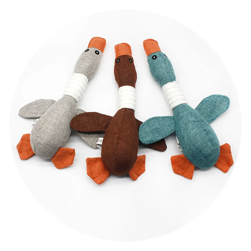 

Dog Squeak Toys Wild Goose Sounds Toy Cleaning Teeth Puppy Dogs Chew Supplies Training Supplies Dog Educational Plush Toys