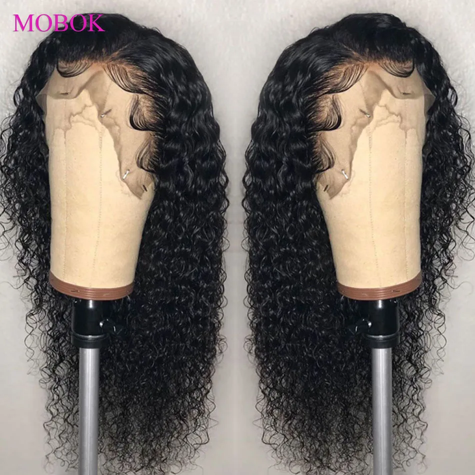 Парик с кудрявым кружевом 150% малазийский кудрявый парик Remy 13X4 парики фронтальным