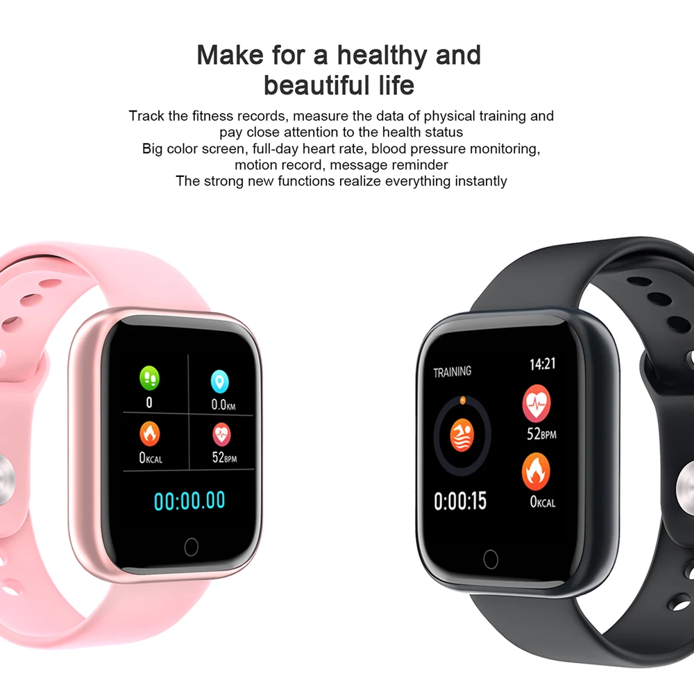 

T80S Intelligent Watch Men and Women Body Temperature Heart Rate Monitor Fitness Wristband Sport Smartwatch high sensitivity