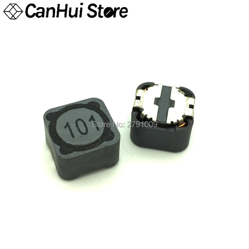 10 шт. CDRH127 CD127 CDRH127 10/15/22/33/47/68 мм Размер: 12*12*7 Катушка Индуктивности SMD 1mh 2R2 3R3 4R7 6R8 Индуктивный чип 100UH 101