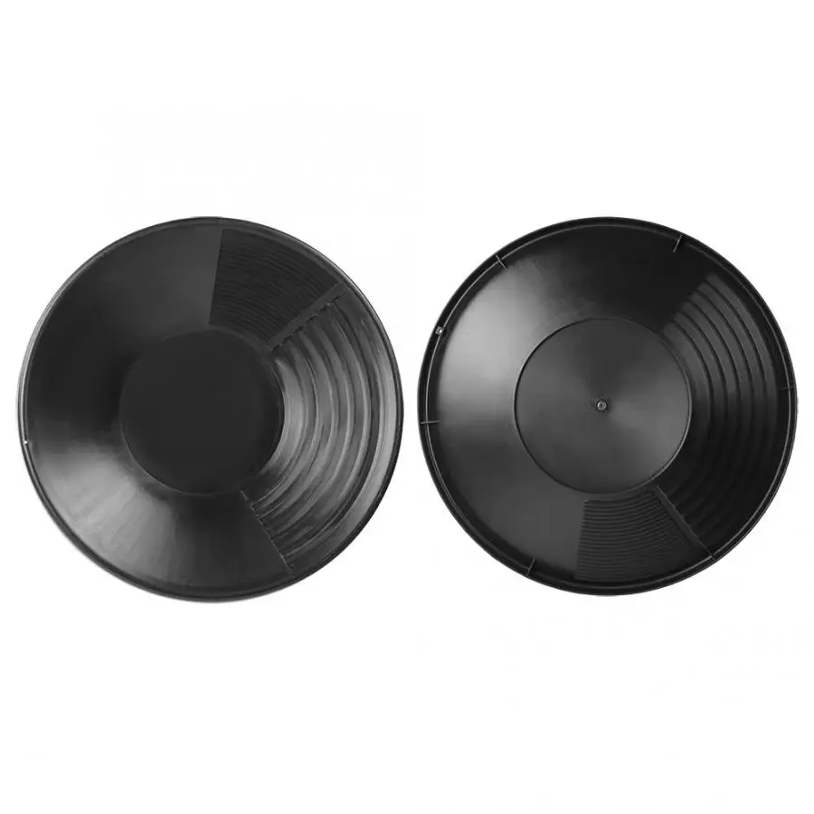 

Multifuction Black Plastic Gold Mining Pan Rushing Sifting Classifying Gold Tool Rushing Gold Pan