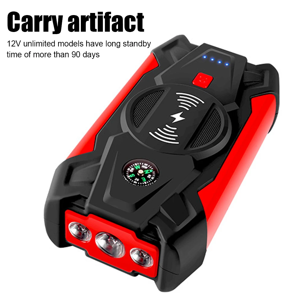 

Car Jump Starter Power Bank 28000mAh Portable Battery Station For 6L/6L Car Emergency Booster Starting Device 5V/1A USB Output