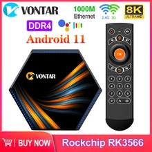 2021 VONTAR KK MAX TV Box Android 11 8GB RAM 64GB RK3566 4GB 32GB 8GB 128GB Support 1080p 4K Google Play Youtube Media Player