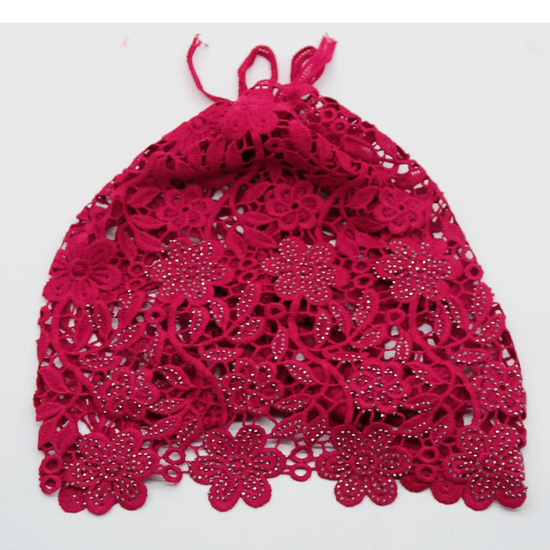 Женская кружевная Вязаная Шапка-бини с цветочным рисунком | Аксессуары для