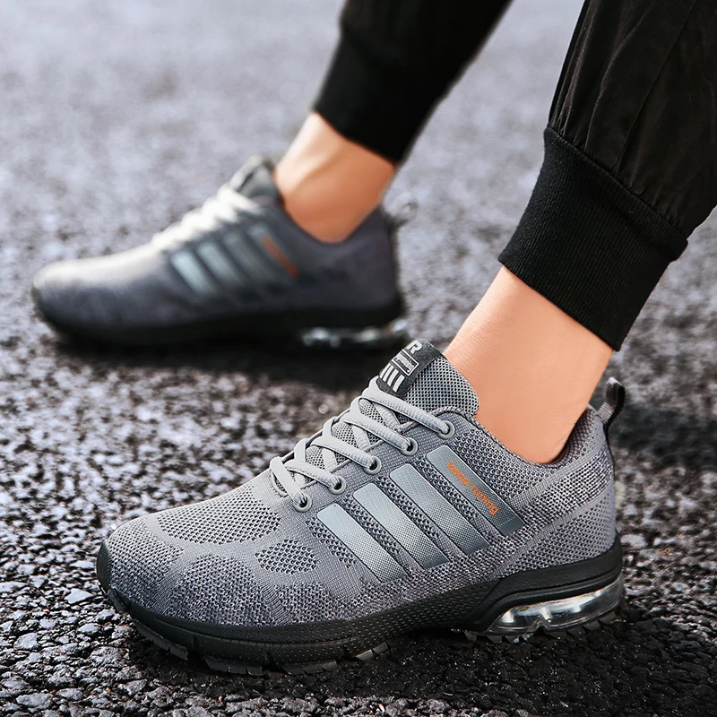 2021 Hot sale Keeping Running Shoes Men Large Size 47 Mesh Air Cushion Sneakers Men Light Sport Jogging Shoes Man Gym Trainers