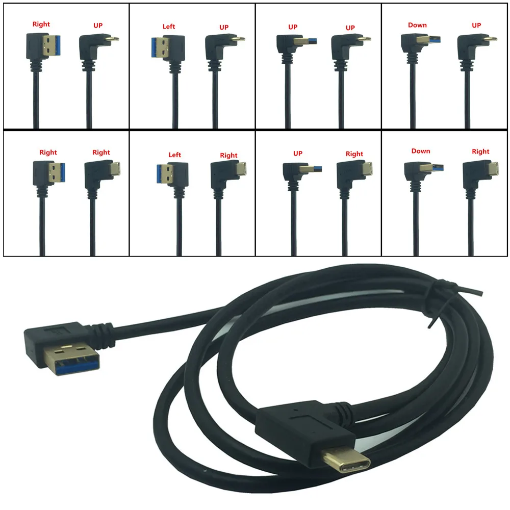 5 GBP/s вверх и вниз налокотник дизайн USB 3 1 C Type к 0 левый правый угол кабель м фута c