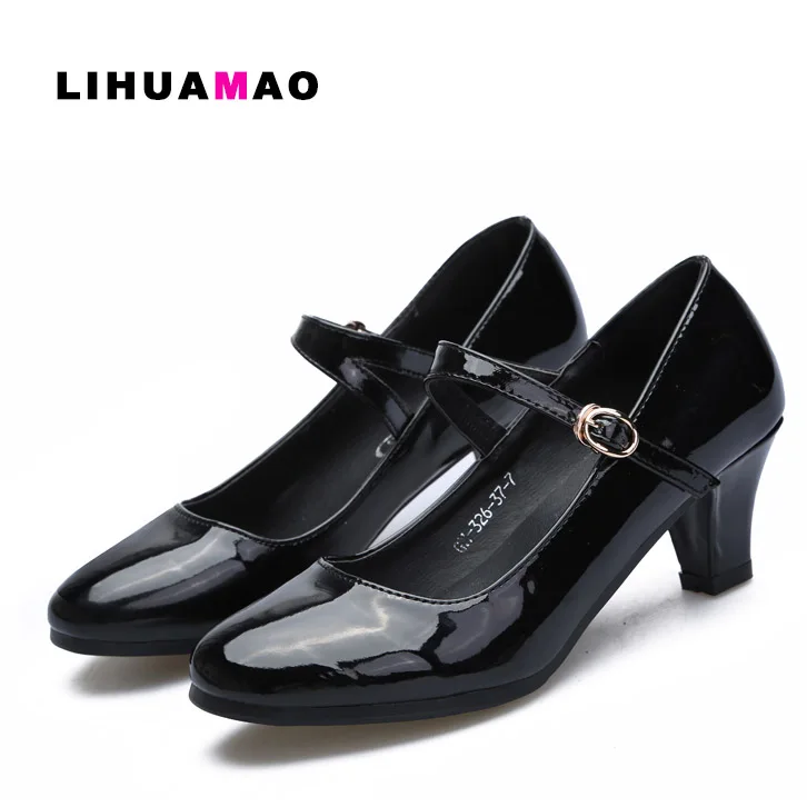 Туфли LIHUAMAO женские на каблуке с котятами заостренный носок ремешок щиколотке