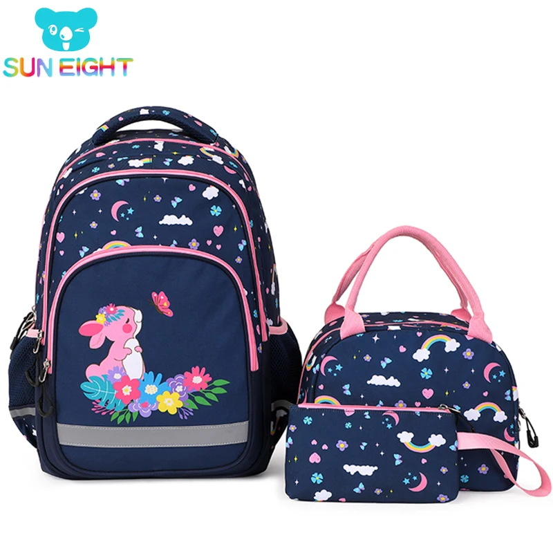 Beautiful Backpacks Girls School Bags Kids Bookbags Lunchbox Primary Student Backpack Waterproof