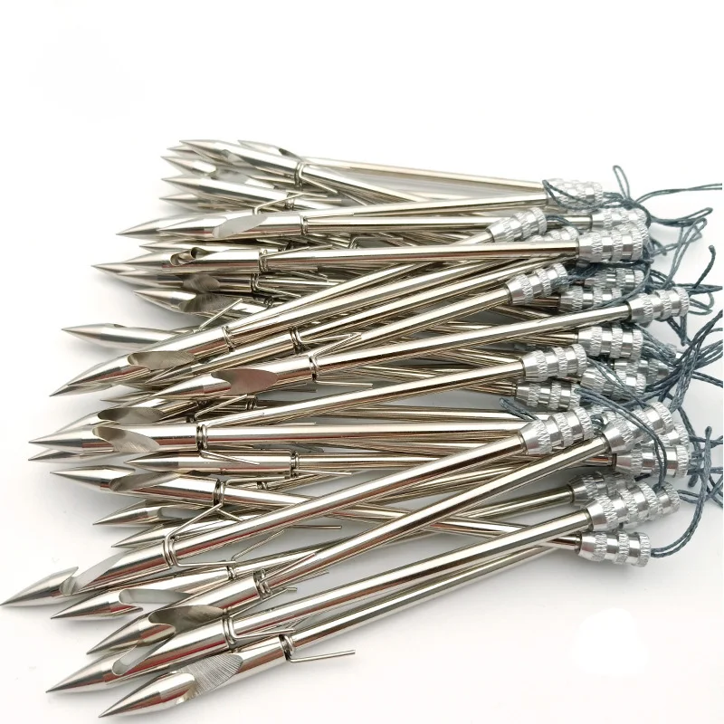 

6pcs 140mm Stainless Steel Fish Dart Arrowhead Fish Slingshot Arrow Head Shooting Catapult Dart Hunting