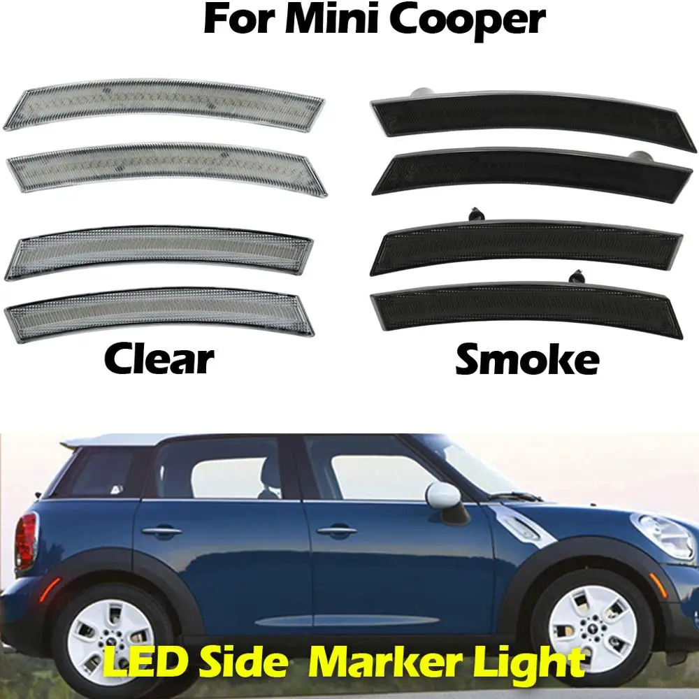 

For Mini Cooper R50 R53 2002-2006 for R52 Covertible 2004-2008 LED Front & Rear Amber& REd LED Side Marker Lamp