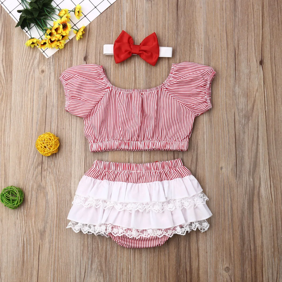 Детская одежда для маленьких девочек летний детский топ с короткими рукавами и