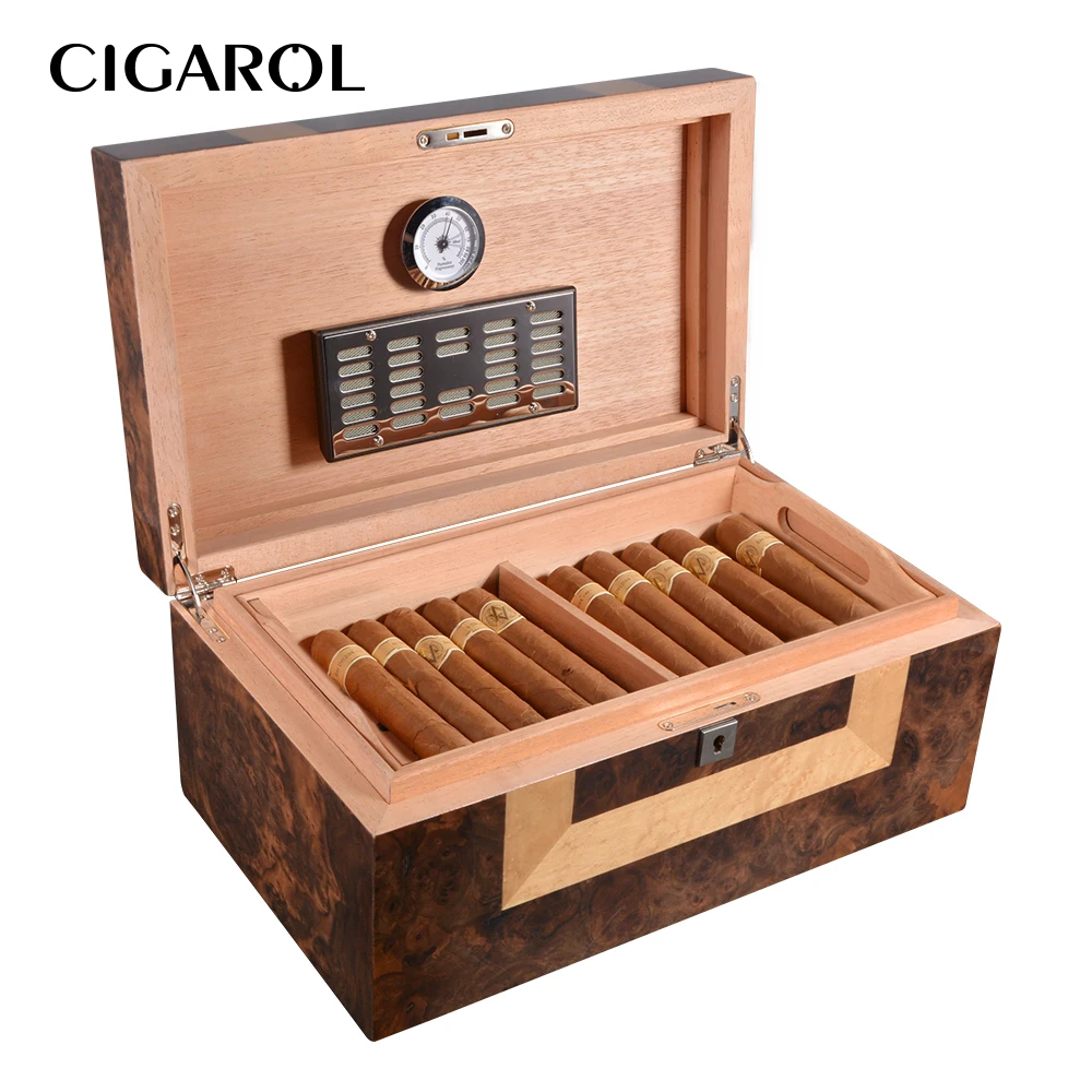 Сигаретная коробка Cedarwood для клубного рабочего стола двухслойный хьюмидор