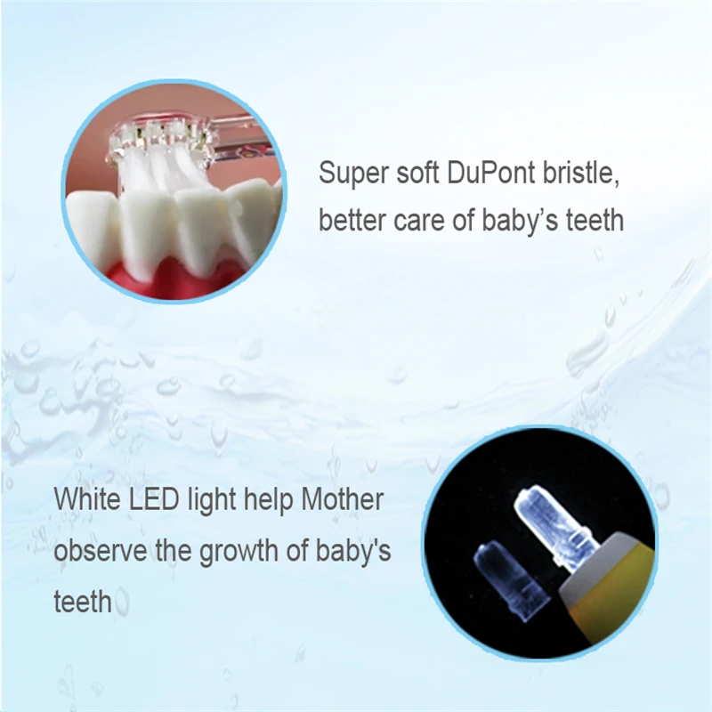 SG-902 Professional Seago Child Baby Kids Sonic Electric Toothbrush Intelligent Vibration With LED Light Smart Reminder For | Бытовая