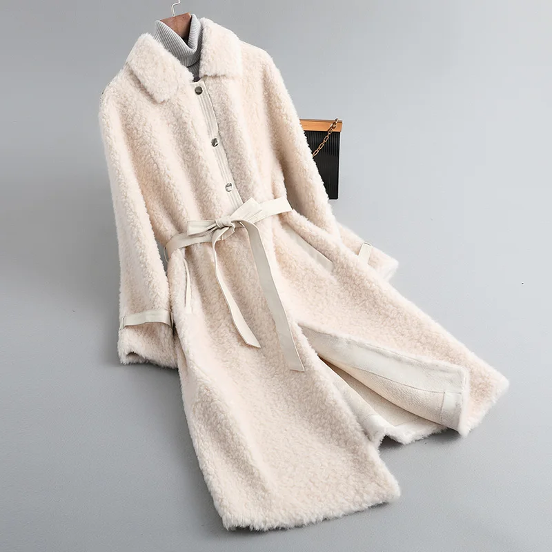 

Fur 100% Real Korean Wool Female Jacket Spring Autumn Jackets for Women 2020 Sheep Shearing Coat Mulheres Casacos Zjt819