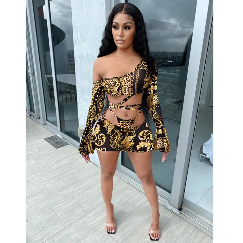 

Elegant Women 2020 Black Blue One - Shoulder long sleeve Off Shoulder Vestido Celebrity Evening Party Bandage dress