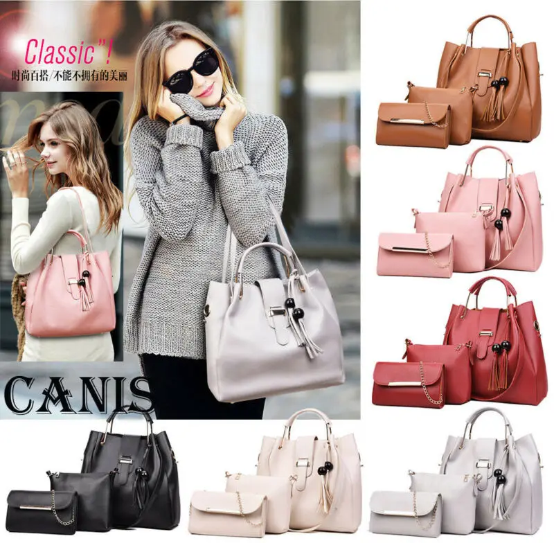 Модный женский кожаный кошелек 3 шт. сумка через плечо сумка-мессенджер