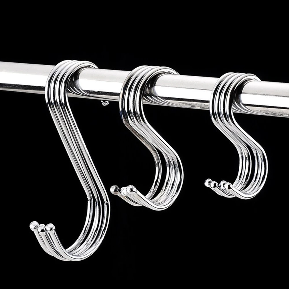 

Modern Style Multipurpose Hooks Stainless Steel S-Shaped Type Hook Hanging Storage Hook Kitchenware Hanger S-shaped Hook Storage