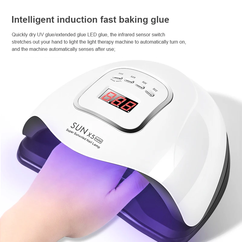 

220W Four-speed Intelligent Induction Phototherapy Lamp With 57 Pcs Leds For Manicure Gel Nail Dryer Drying Nail Polish Lamp