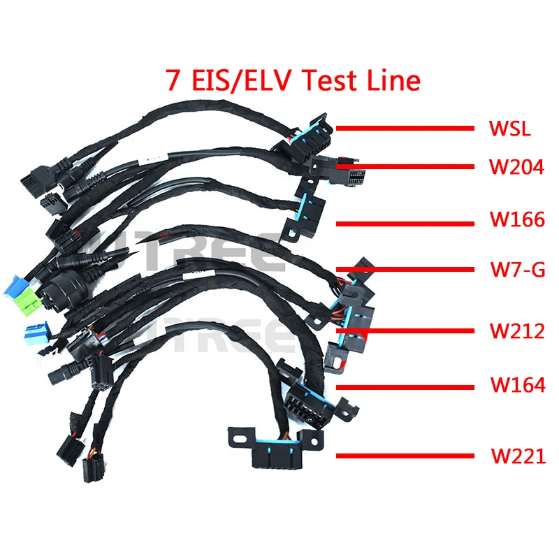 EIS ELV 7 CABLES JIUSCN EIS ELV Тесты кабели для MB работать с VVDI MB BGA инструмент и CGDI Prog МБ 5-в-1 - Цвет: EIS ELV 7 CABLES